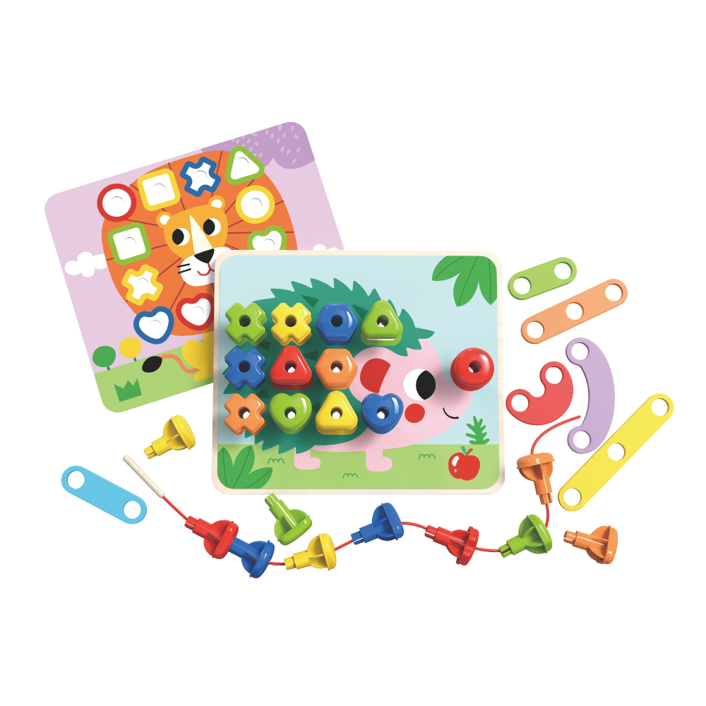 TookyToy - Stacking Pegs & Threading Activity Set