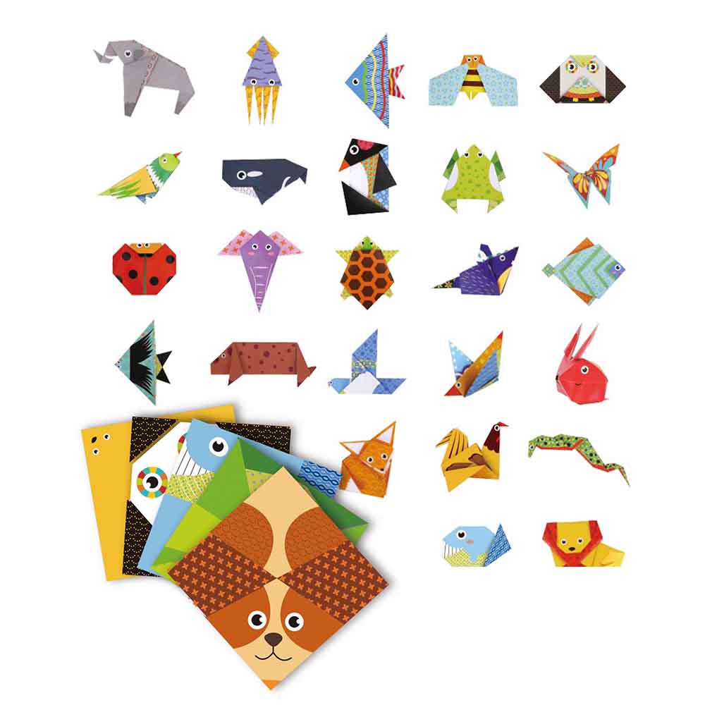 TookyToy - Let's Foldsmart Origami Paper Kit - Animal World