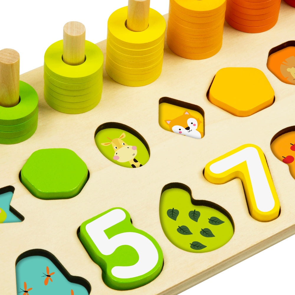 hi Pando - Wooden Counting Stacker - 75pcs