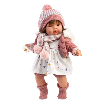 Llorens - Baby Girl Doll with Crying Mechanism, Outfit, & Accessories: Lola - 38cm