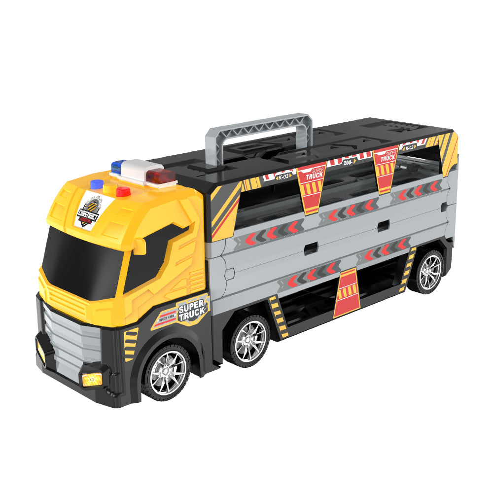 Cogo - Pretend & Play Car Transporter Truck with Lights and Sounds - 8 Cars