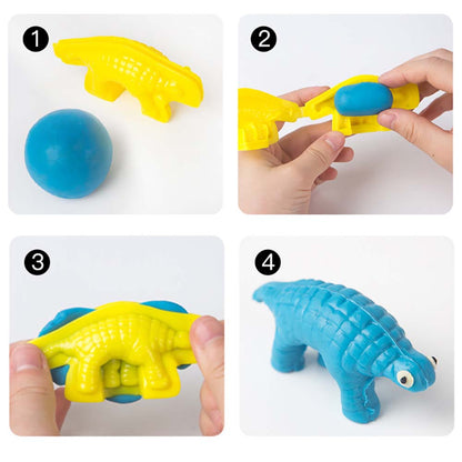 Jar Meló - Modeling Dough Art Kit - Soft & Non-Toxic Dough with Dinosaur Moulds