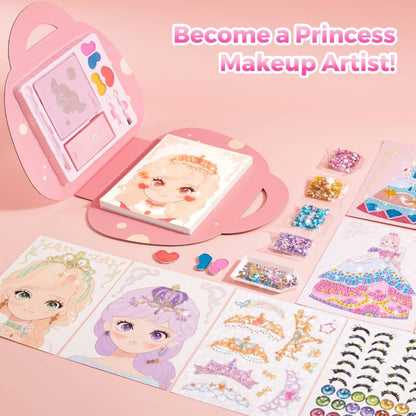 Jar Meló - 4-in-1 Makeup and Dress Up Arts & Crafts Book Set: Princess Glam