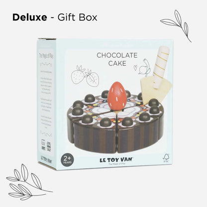 Le Toy Van - Wooden Chocolate Gateau Sliceable Cake - 8pcs
