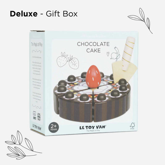 Le Toy Van - Wooden Chocolate Gateau Sliceable Cake - 8pcs