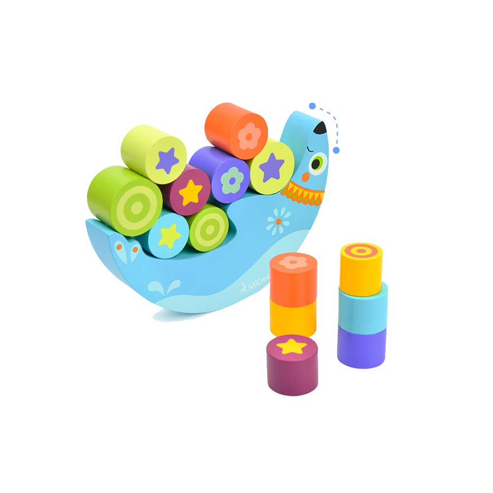 Mideer - Wooden Balancing Toy Set with Blocks - Sea Lion
