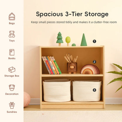 TookyToy - Wooden Shelf and Toy Storage for Kids Room: Plywood 60x63cm