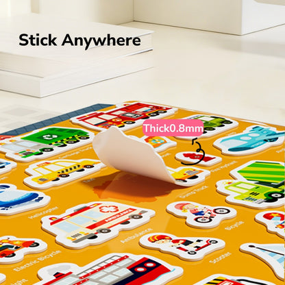 Mideer - Reusable Jelly Sticker Set: The Bustling Traffic - Early Learning Activity