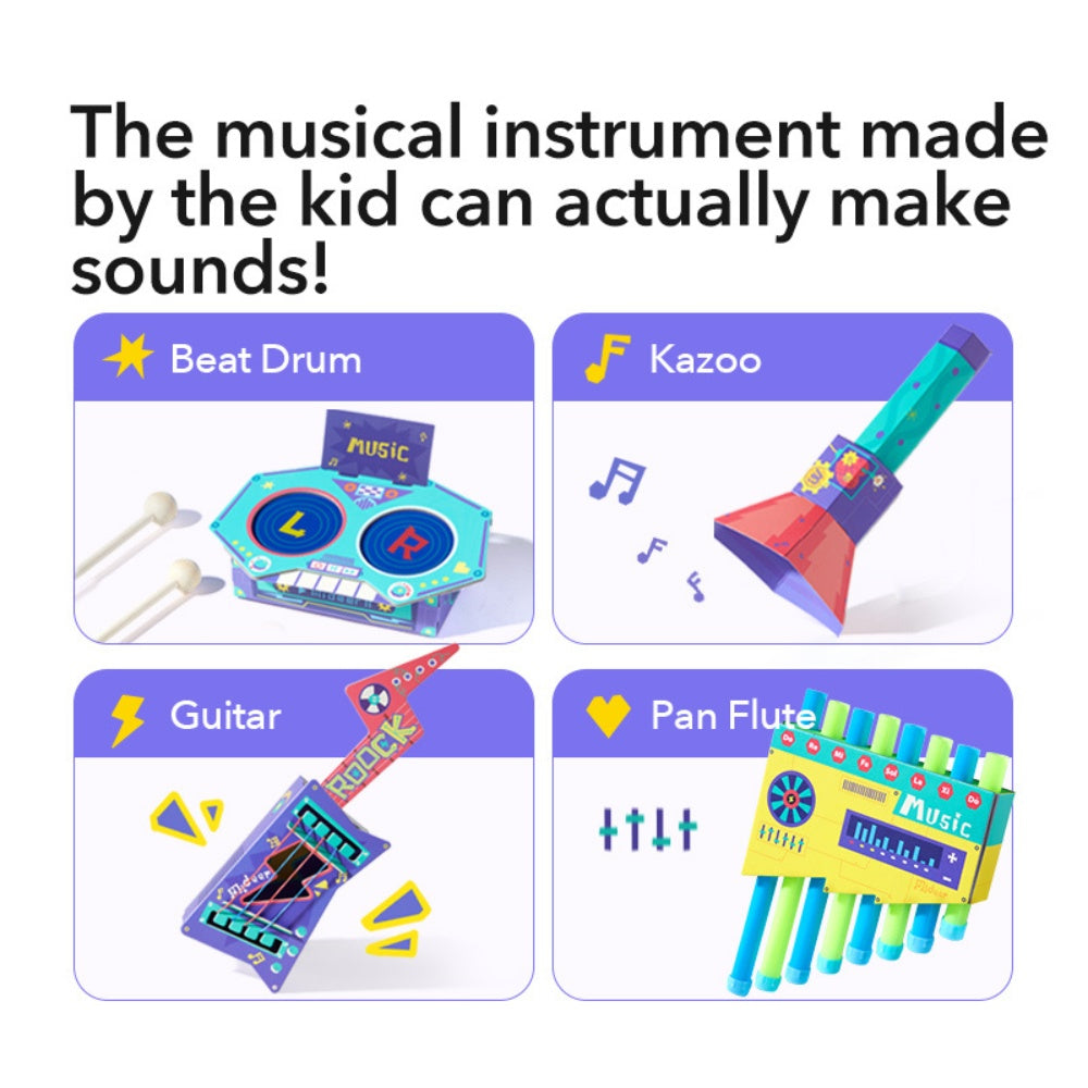 Mideer - DIY Kids Science Kit - Acoustics: Build Your Own Music Instruments