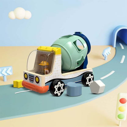 TopBright - Shape Sorting Truck with Wooden Blocks for Toddlers-**