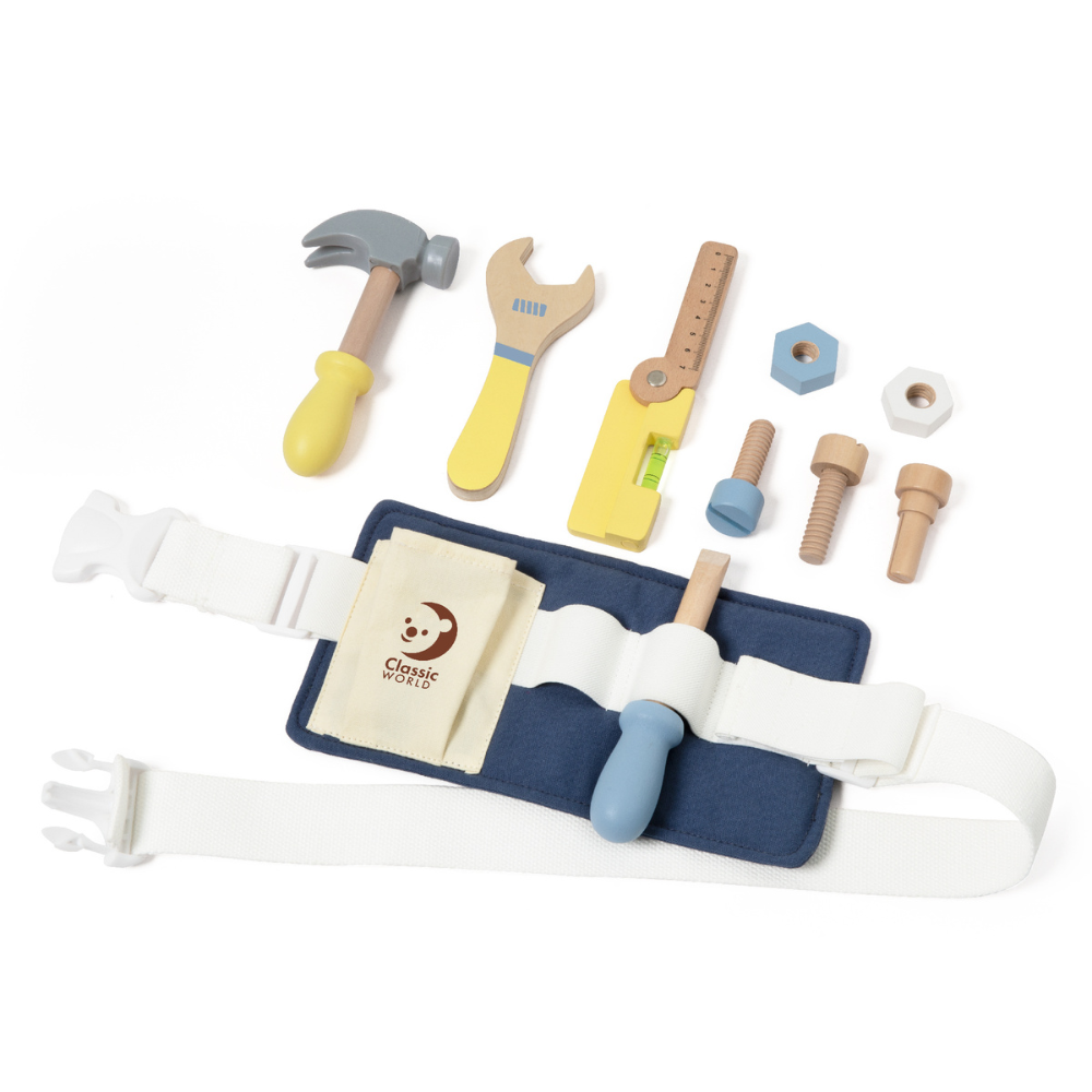 Classic World - Pretend & Play - Tool Belt Set - 13pcs