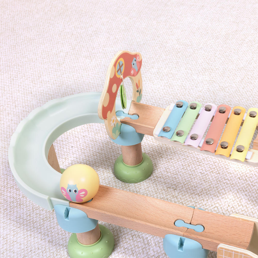 TookyToy - Montessori Multi-Activity Ball Drop Track Toy - 43 Pieces