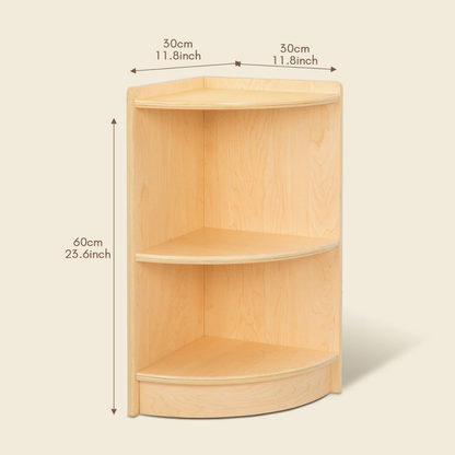 TookyToy - Wooden Corner Shelf and Toy Storage for Kids Room: Plywood 60x30cm