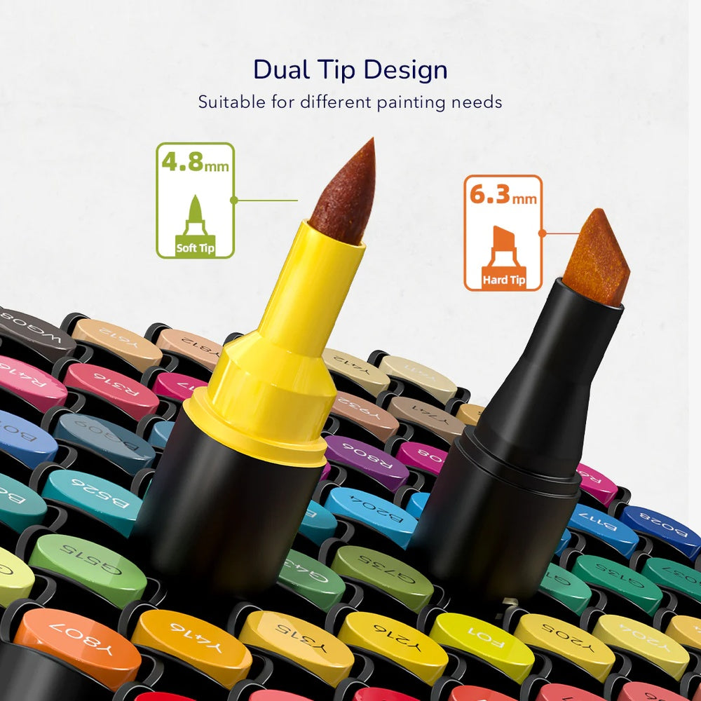 Mideer - Let's Paint - Dual Tip Oily Marker - 80 Colours with Bag