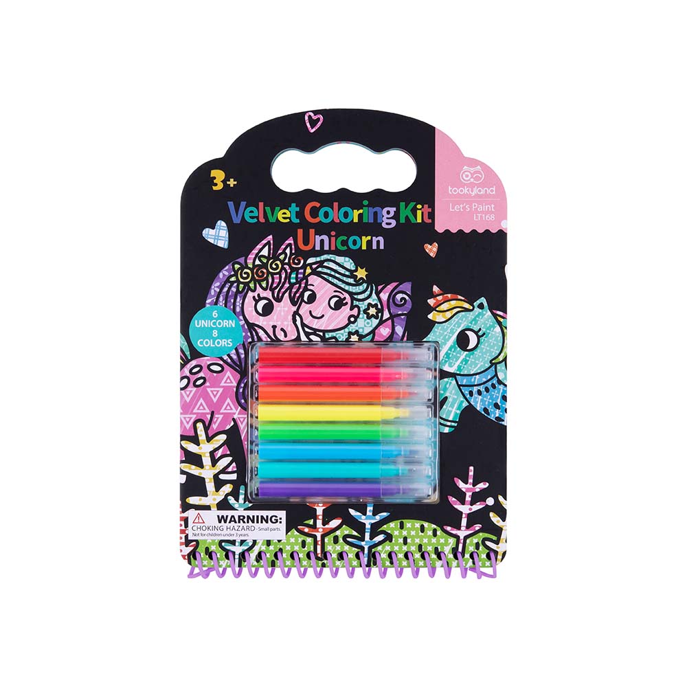 TookyToy - Velvet Coloring Kit - Unicorn - Motherhood