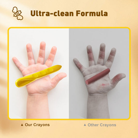 Jar Meló - Easy-Grip Beeswax Crayons - 12 Washable & Non-Toxic Colours