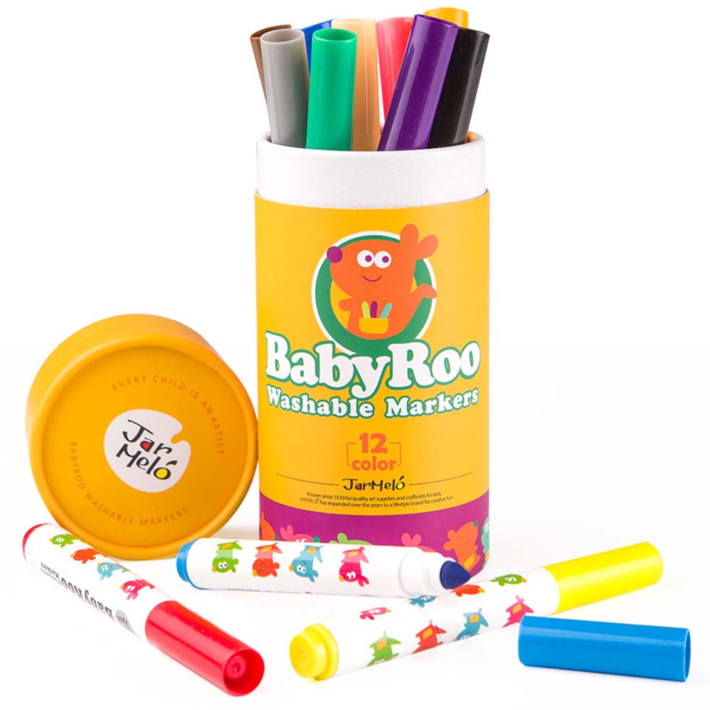 Jar Meló - Washable Markers - Non-Toxic - 12 Colours