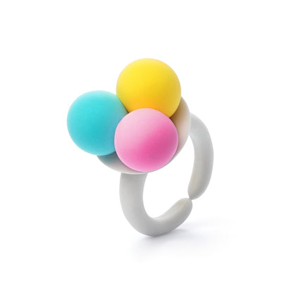 Hey Clay - Modelling Air-Dry Clay with Fun Interactive App - Sweet Rings, series Bijou, 3 cans