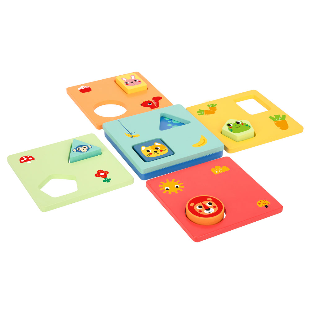 TookyToy - Wooden Shapes & Colours Puzzle - Motherhood