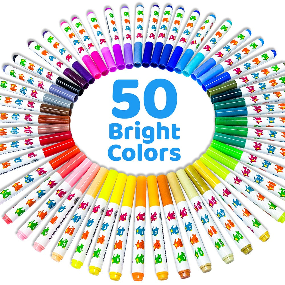 Jar Meló - Washable Markers - Non-Toxic - 48 Colours