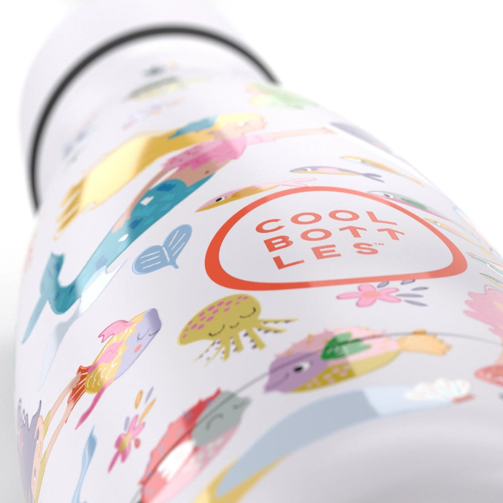 Cool Bottles - Kids Triple-Insulated Water Bottle - Sweet Mermaids 350ml