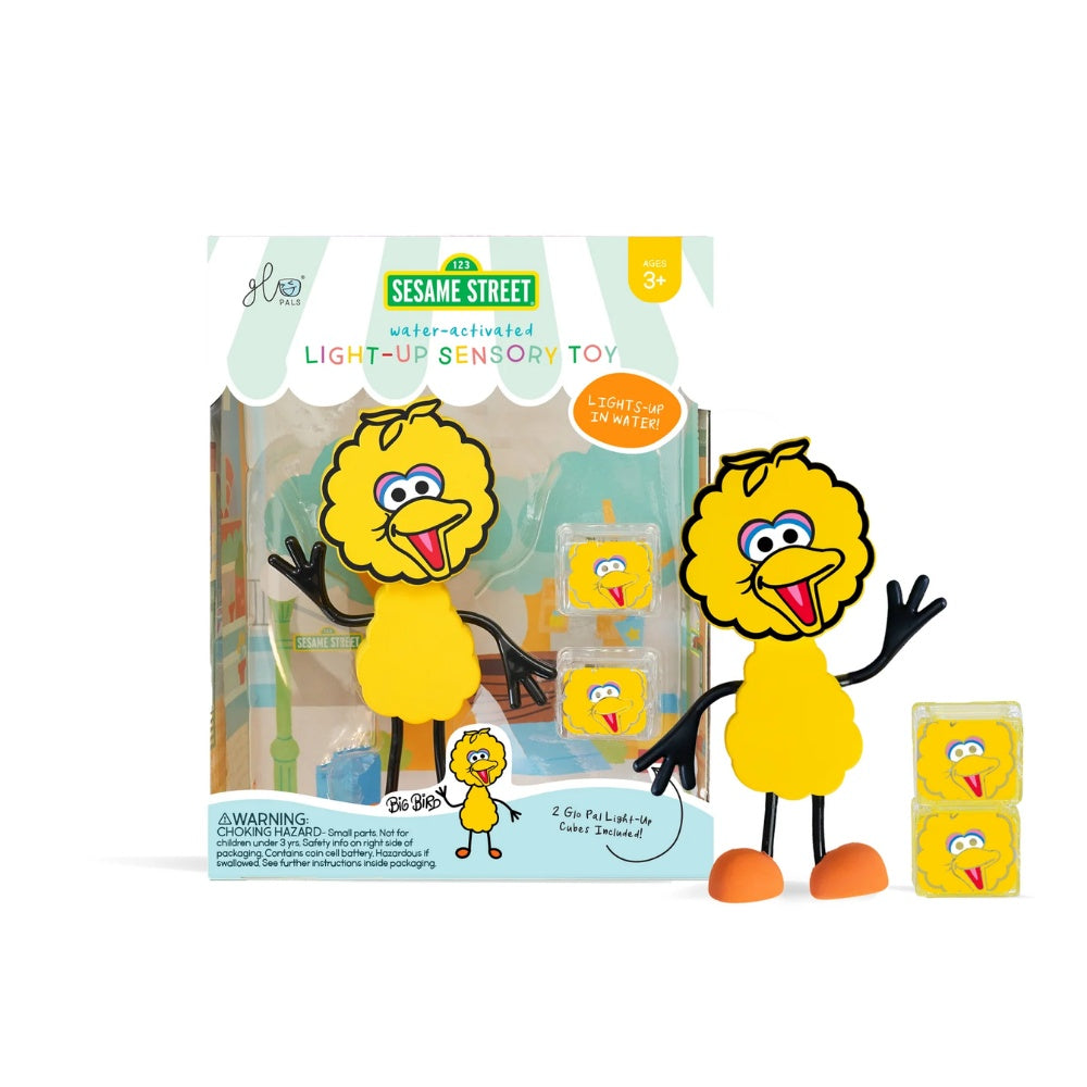 Glo Pals - Water Activated Light-Up Sensory Toys - Big Bird Sesame Street