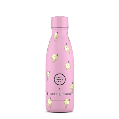 Cool Bottles - Kids Triple-Insulated Water Bottle - SPRT & Pink Scoop 350ml