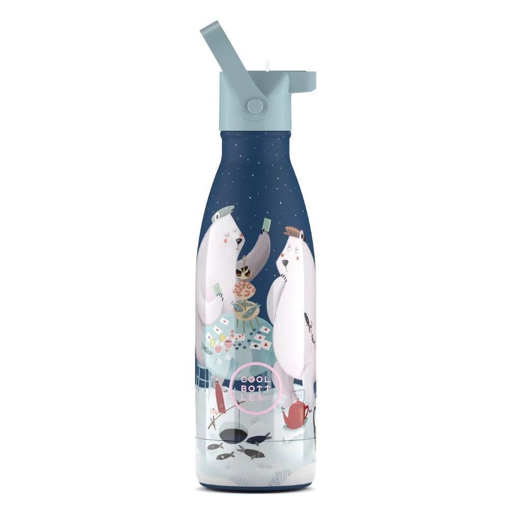 Cool Bottles - Kids Triple-Insulated Water Bottle - Polar Bears 350ml
