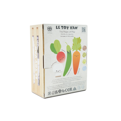 Le Toy Van - Wooden Harvest Vegetables Food Crate - 10pcs