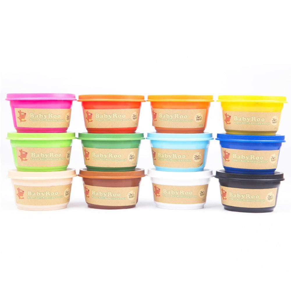 Jar Meló - Modeling Dough - Non-toxic and Safe for Kids - 12 Colours