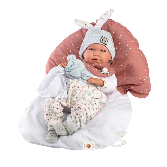 Llorens - Baby Girl Doll with Crying Mechanism Clothing & Cushion: Mimi - 42cm