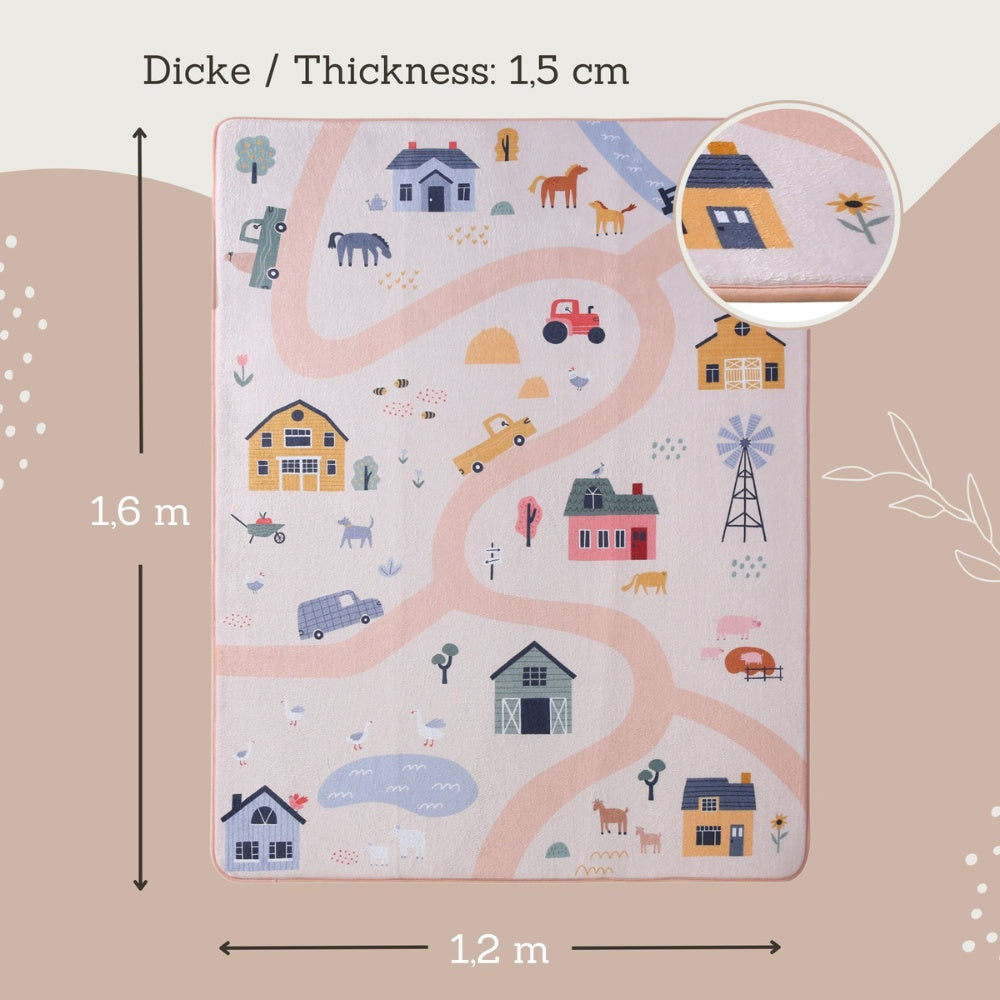 Hakuna Matte - CloudSoft Play Mat Carpet - Farm - 160 x 120 x 1.5 cm