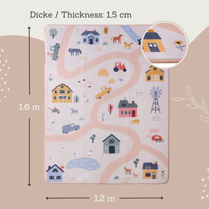 Hakuna Matte - CloudSoft Play Mat Carpet - Farm - 160 x 120 x 1.5 cm