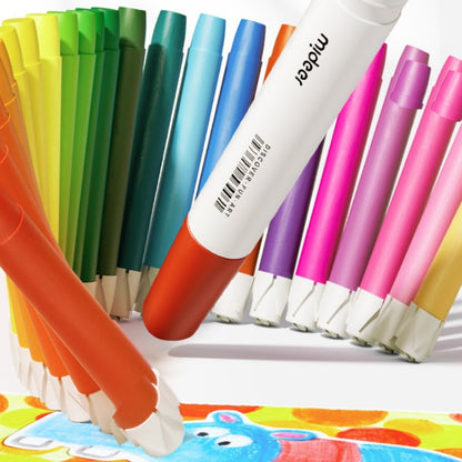 Mideer - Silky Crayons Colourful Bucket - 36 Colours
