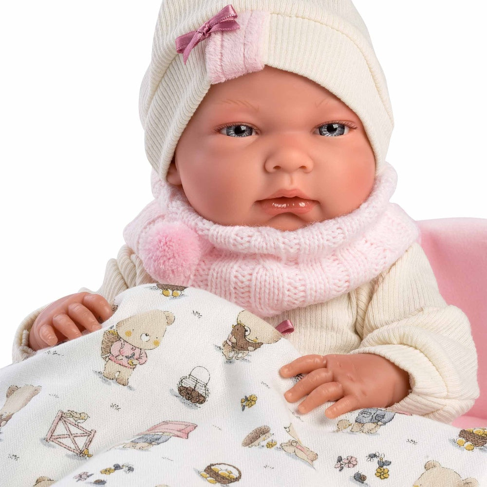 Llorens - Anatomically Correct Baby Girl Doll with Outfit & Sleeping-Bag: Nica - 40cm