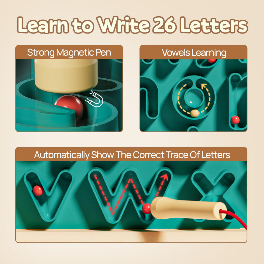 TopBright - Magnetic Maze - Alphabet Tracing Board