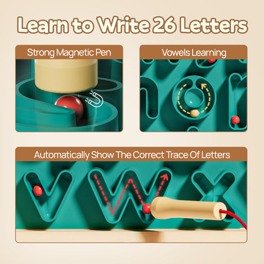 TopBright - Magnetic Maze - Alphabet Tracing Board