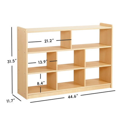 TookyToy - Wooden Shelf and Toy Storage for Kids Room: Open Plywood 90x113cm