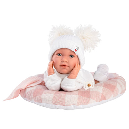 Llorens - Baby Girl Doll with Clothing & Bed Cushion: Mimi - 42cm