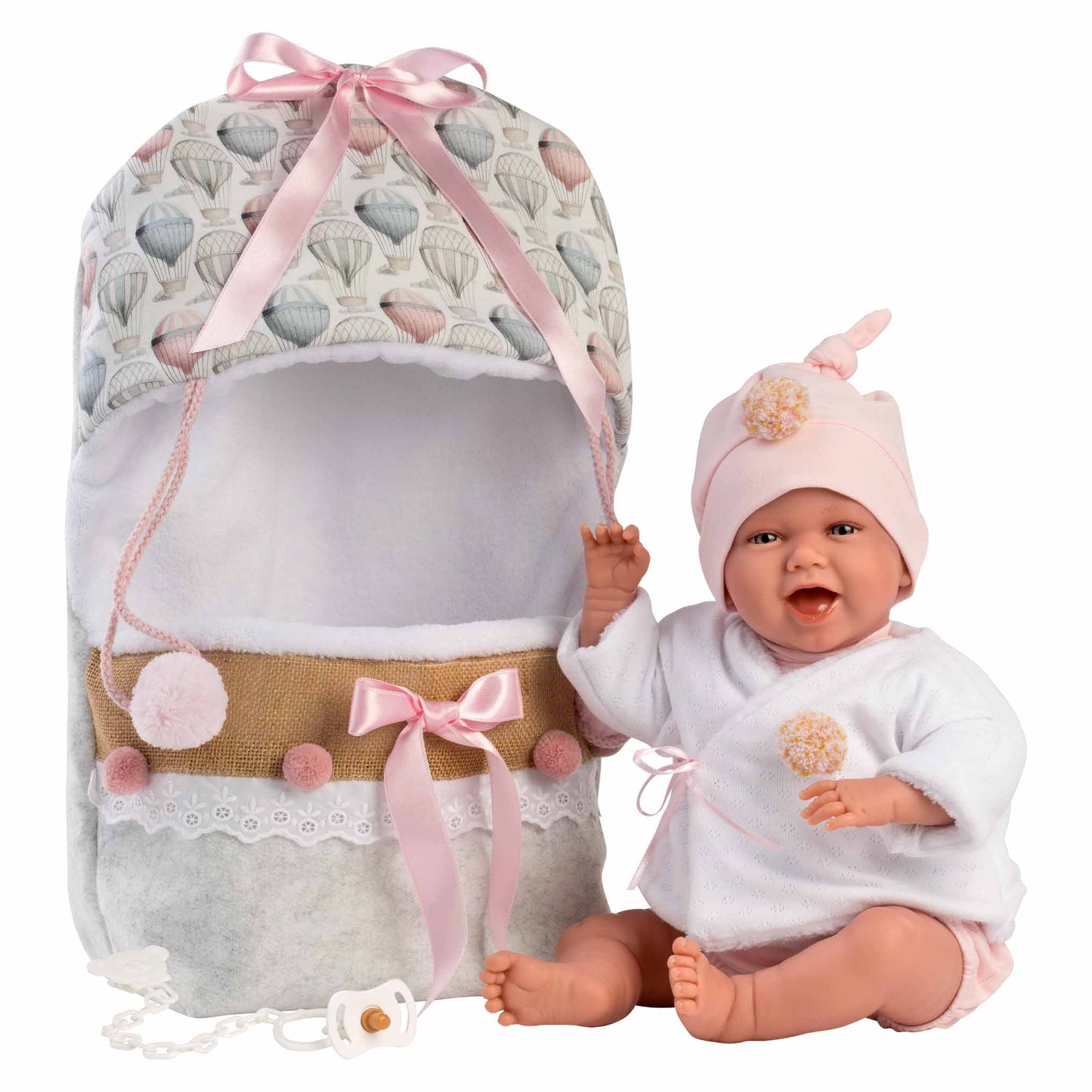 Llorens - Baby Doll with Sleeping Bag, Clothing & Accessories: 40cm (Mechanism Optional) - Motherhood