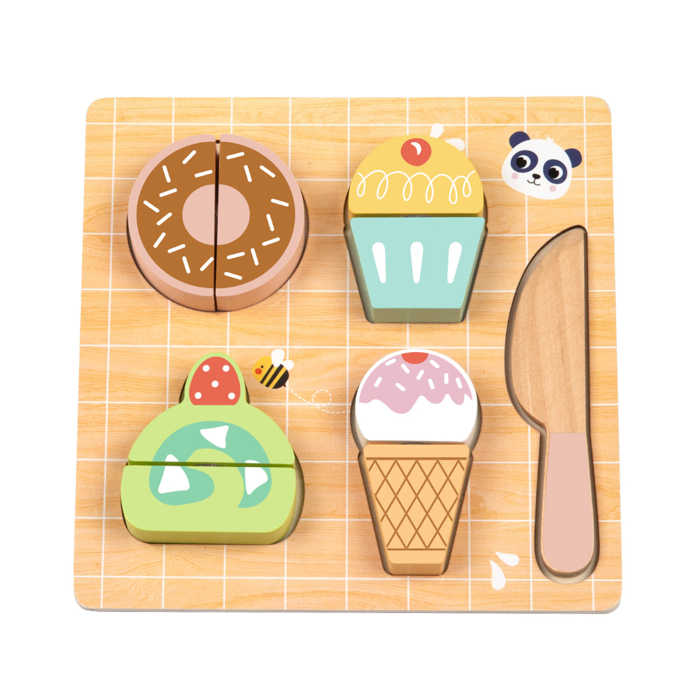 hi Pando - Wooden Cutting Food - Dessert - 10pcs