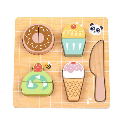 hi Pando - Wooden Cutting Food - Dessert - 10pcs