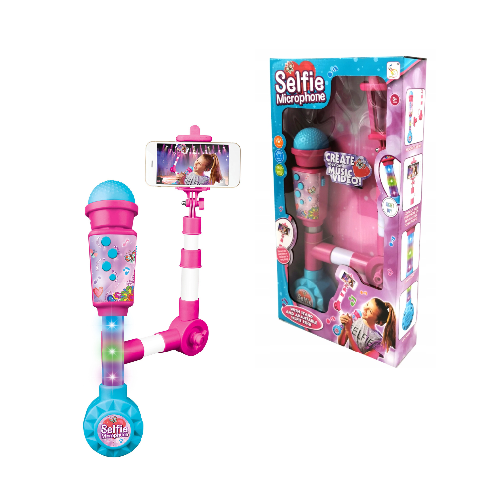 Cogo - Electric Dual Microphone & Selfie Stick Set