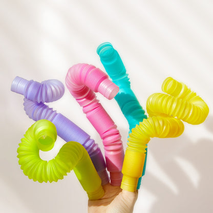 Mideer - Glow Pop Tube Sensory Fidget Toy with Light-Up Balls for Kids