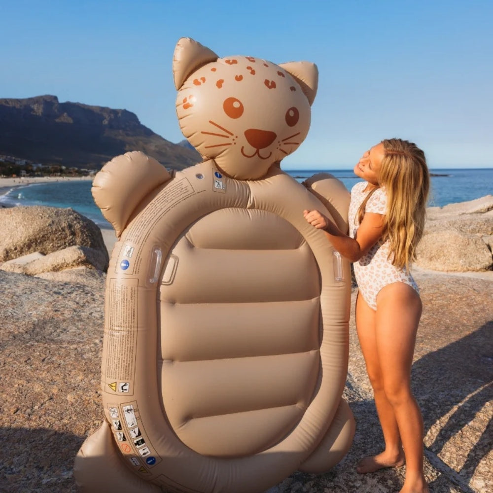 Swim Essentials - Pool Float/Lilo - Brown Leopard 165cm