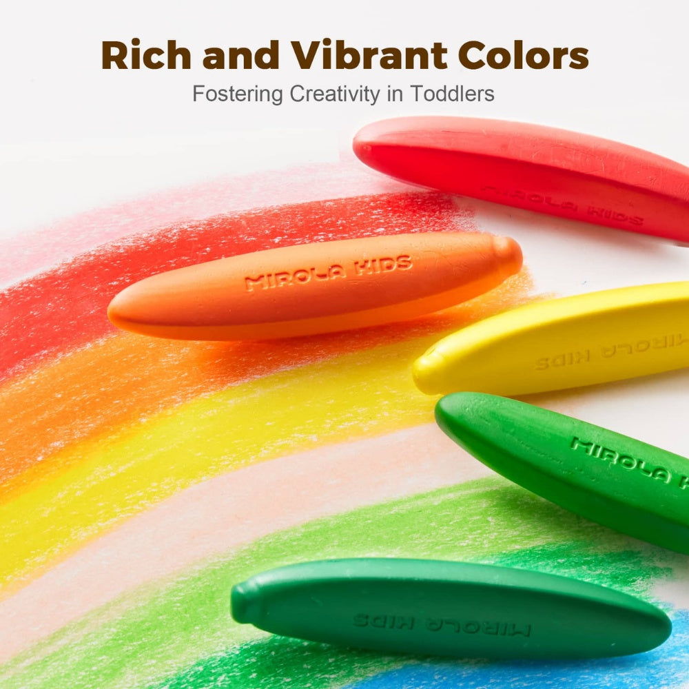 Jar Meló - Beeswax Crayons Banana Shape - 24 Washable & Non-Toxic Colours