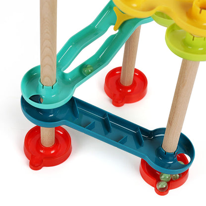 TopBright - Marble Run Set - 5-Track STEM Building Toy for Kids Age 3+