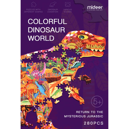 Mideer - Dinosaur Shaped Kids Jigsaw Puzzle - 280pcs