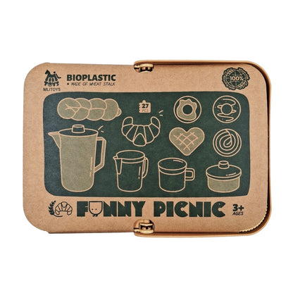 Mingli Toys - Pretend & Play - Picnic Teapot Play Set - Eco-friendly - 27 Pieces