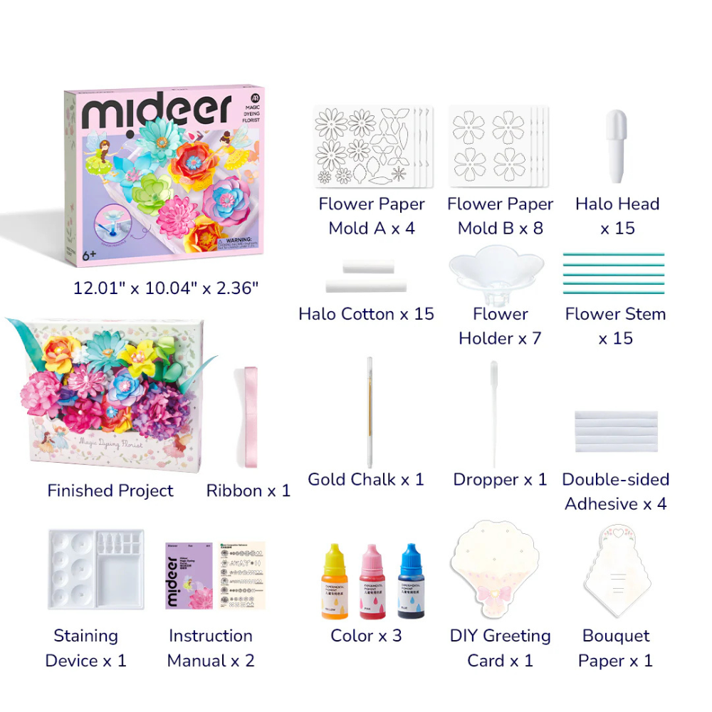 Mideer - Paper Flower Craft Kit - Creative Arts & Crafts Set
